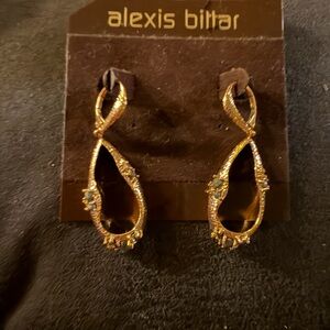 Alexis Bittar Gold and Crystal Earrings